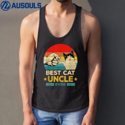 Best Cat Uncle Ever Vintage Cat Uncle Father Day Gift Tank Top