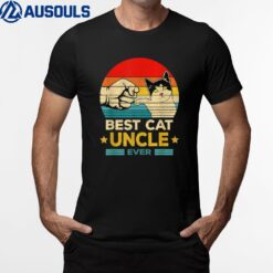 Best Cat Uncle Ever Vintage Cat Uncle Father Day Gift T-Shirt