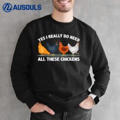 Best Chicken Art For Men Women Poultry Farm Chicken Farmer Sweatshirt