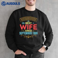 Best Wife Since Sept 1999 Wedding Married 23 Years Husband Sweatshirt