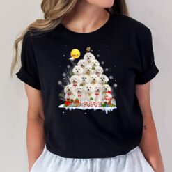 Bichon Frise Dog Lover Matching Santa Christmas Tree T-Shirt