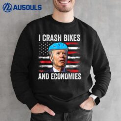 Biden Bicycle I Crash Bikes And Economies Sweatshirt