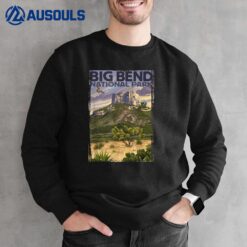 Big Bend National Park Texas Vintage Landscape Poster Sweatshirt