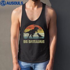 Big Brosaurus T Rex Dinosaur Big Bro Saurus Family Matching Tank Top