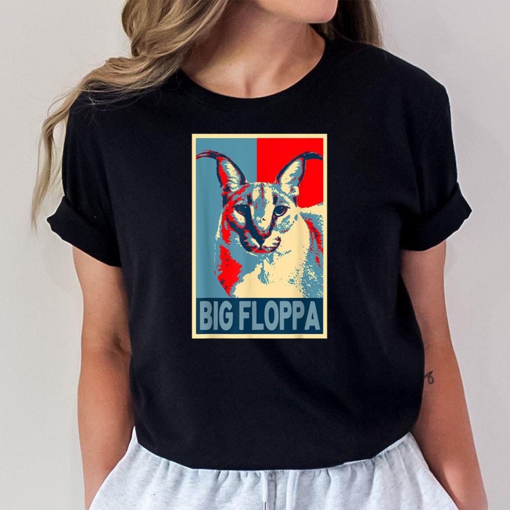 Big Floppa Meme Cute Caracal Cat retro vintage Unisex T-Shirt
