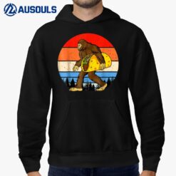 Bigfoot Carrying Holding A Taco Funny Sasquatch Taco Hoodie