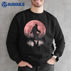 Bigfoot Moon Graphic Night Forest! Cool Sasquatch Men women Sweatshirt