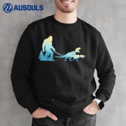 Bigfoot Walking T-Rex Dinosaurs Funny Sasquatch Dinosaur Sweatshirt