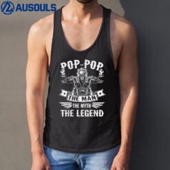 Biker Grandpa PopPop The Man Myth The Legend Motorcycle Tank Top