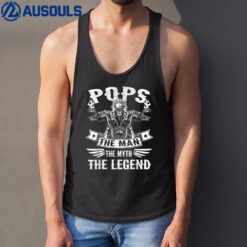 Biker Grandpa Pops The Man Myth The Legend Motorcycle Tank Top