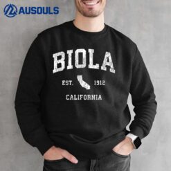 Biola California CA Vintage Athletic Sports Design Sweatshirt