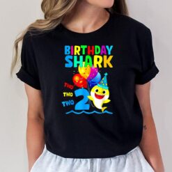Birthday 2 Years Old Cute Shark 2nd Gift Family T-Shirt