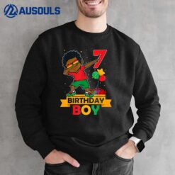Birthday African American Boy 7th Birthday Young Black Kids Sweatshirt