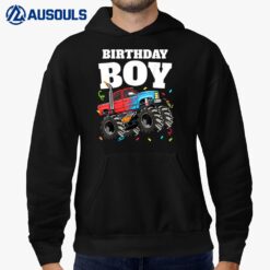 Birthday Boy Monster Truck Theme Birthday Crew Hoodie