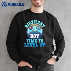 Birthday Boy Time to Level Up Matching Video Gamer Birthday Sweatshirt