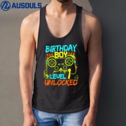 Birthday Boys Level 1 Unlocked Video Gamer Tank Top