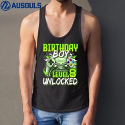 Birthday Boys Level 8 Unlocked Video Gamer Birthday Tank Top