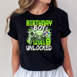 Birthday Boys Level 8 Unlocked Video Gamer Birthday T-Shirt