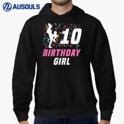 Birthday Girl Cute Soccer Player Girl with Cleats 10 Hoodie