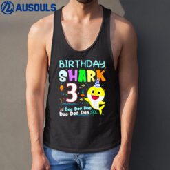 Birthday Kids Kids Shark 3rd Girl Three 3 Year Old Ver 2 Tank Top