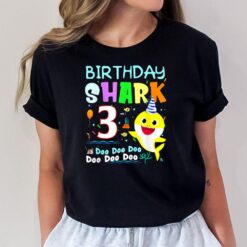 Birthday Kids Kids Shark 3rd Girl Three 3 Year Old Ver 2 T-Shirt