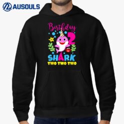 Birthday Kids Shark 2 Year Old Girl In Two Two Family Hoodie