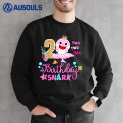 Birthday Kids Shark 2 Years Old 2nd Family Sweatshirt