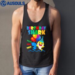 Birthday Kids Shark 3 Year Old 3rd Birthday Matching Family Tank Top