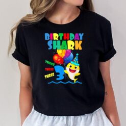 Birthday Kids Shark 3 Year Old 3rd Birthday Matching Family T-Shirt