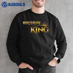 Birthday King Gold Crown Sweatshirt