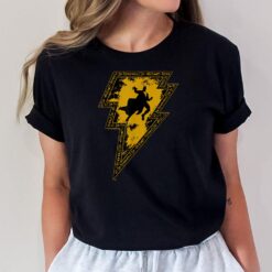 Black Adam Silhouette In Lightning Bolt V1 T-Shirt