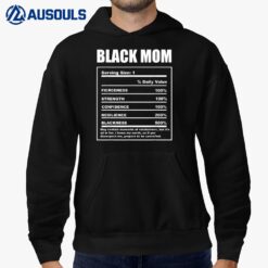Black African American Mom Nutrition Facts Funny Hoodie