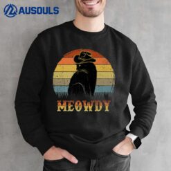 Black Cat-Shirt Meowdy Kitten Lover Gift Funny Vintage Premium Sweatshirt