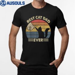 Black Cat Dad - Best Cat Dad Ever Kitten Lover Gift Vintage T-Shirt