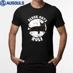 Black Cats Rule Dad Kitty Daddy Cat Mom Christmas Father Premium_1 T-Shirt