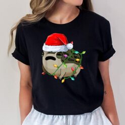 Black Desert Rain Frog Santa Hat Christmas Tree Lights T-Shirt