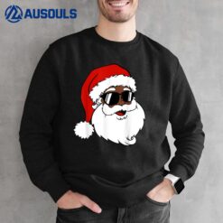 Black Funny Santa Claus Sunglasses Christmas Xmas Boy Girl Sweatshirt
