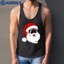 Black Funny Santa Claus Sunglasses Christmas Xmas Boy Girl Tank Top