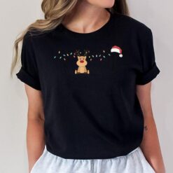 Bleached NICU Nurse Christmas Reindeer Xmas Lights Gift T-Shirt