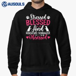 Blessed Miniature Schnauzer Obsessed Funny Dog Lover Graphic Hoodie