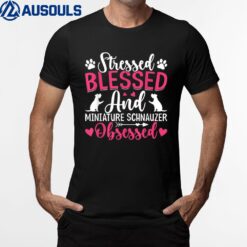 Blessed Miniature Schnauzer Obsessed Funny Dog Lover Graphic T-Shirt