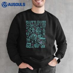 Blue's Clues Group Shot Outline Collage Sweatshirt