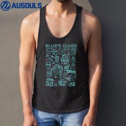 Blue's Clues Group Shot Outline Collage Tank Top