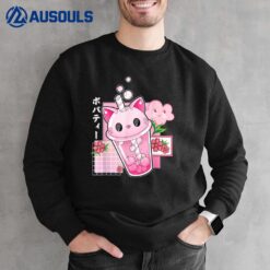 Boba Tea Cat Bubble Tea Kawaii Anime Japanese Girls Sweatshirt