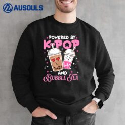 Boba Tea Kawaii Anime Girls Powered By Kpop And Bubble Tea Sweatshirt