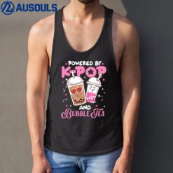 Boba Tea Kawaii Anime Girls Powered By Kpop And Bubble Tea Tank Top