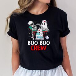 Boo Boo Crew Nurse Ghost & Skeleton Funny Halloween Costume T-Shirt