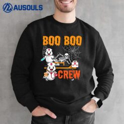 Boo Boo Crew Nurse Shirt Halloween Ghost Skeleton Nurses RN Sweatshirt