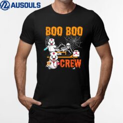 Boo Boo Crew Nurse Shirt Halloween Ghost Skeleton Nurses RN T-Shirt