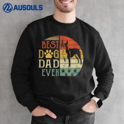 Boston Terrier Best Dog Dad Ever Vintage Father'S Day Retro Sweatshirt